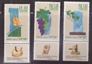 ISRAEL Scott 1173-1175 MNH** stamp set witth tabs