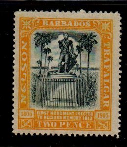 Barbados Sc 105 1906 2 d Nelson Monument stamp mint