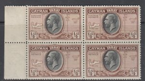 CAYMAN ISLANDS #  85 - Mint  -  NH  Never hinged Block of four - - S.G. # 96
