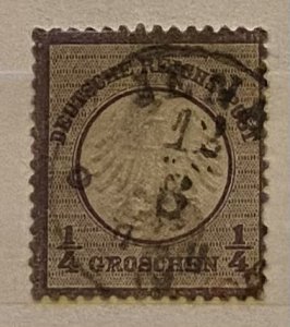 [AG] Germany 1872 Sc #1 Mi 1 USED (One Small Perf) Small Shield Mi-CV 128$