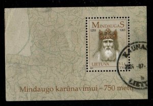 Lithuania Sc 749 2003 Coronation of Mindaugas stamp sheet used