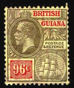 1927 British Guiana #201 KGV Watermark 4 - Used - F/VF - CV$55.00 (ESP#3102)