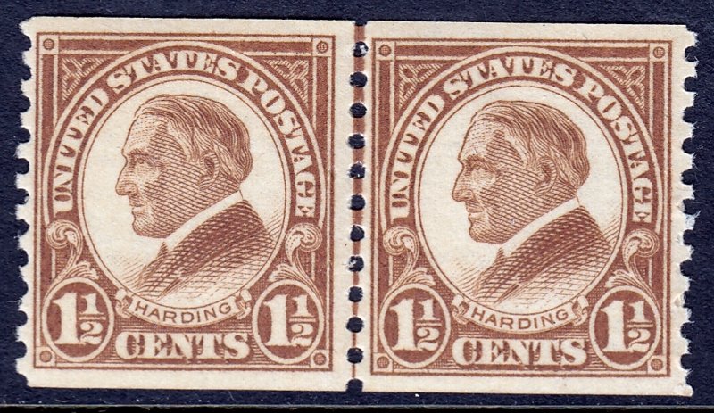 USA - Scott #598 - MNH - Line Pair -  SCV $7.50