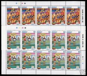 Antigua 1467-8,1470,1473 Sheets, MNH Archie, Horse, Cartoons, Sports 