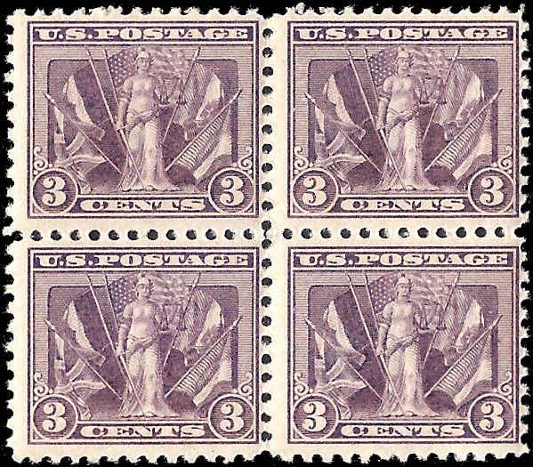 537 Mint,OG,NH/LH...  Block of 4... SCV $70.00