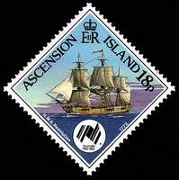 Ascension SG#462 Mint - 1988 18p.  - Boats and Ships, Navy