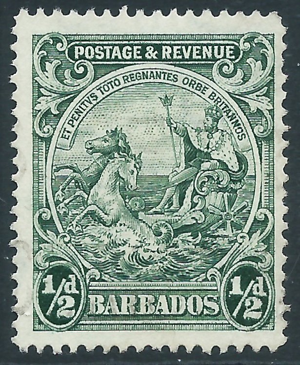 Barbados, Sc #166, 1/2d Used