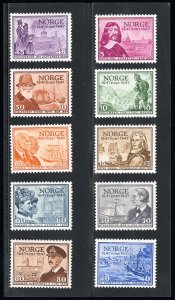 Norway Stamps # 279-89 MNH VF Scott Value $45.00
