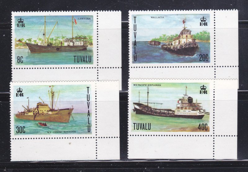 Tuvalu 77-80 Set MNH Ships (A)