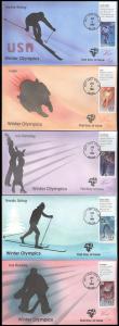 #2807-11 Winter Olympics Pugh FDC Set