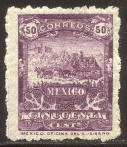 MEXICO #277 SCARCE Mint - 1897 50c Purple