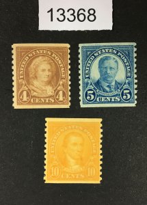 MOMEN: US STAMPS  # 601-603 MINT OG NH LOT #13368