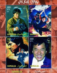 Somalia 2004 Jackie Chan Sheet (4) Perforated Mint (NH)