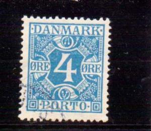 Denmark  Scott#  J10  Used