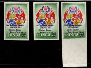 TONGA  Scott Co12-Co14 MNH** imperforate Peace Corp stamp set