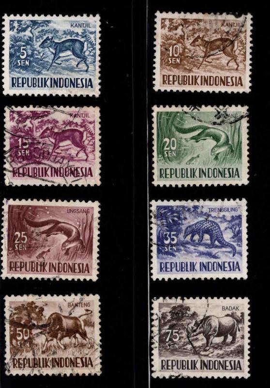 Indonesia Scott 424-431 Used stamp set