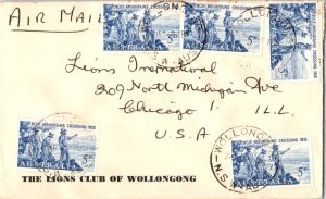 Australia 5d Blue Mountain Crossing (5) 1966 Wollongong, N.S.W.-Aust. Airmail...