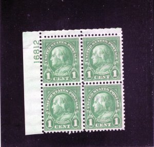 632 Franklin, MNH UL-PB/4 (#16812)