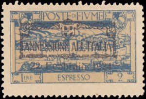 Fiume #E16-E17, Complete Set(2), 1924, Hinged