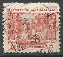 BURMA, 1949, used 1a, Bell, Scott 105