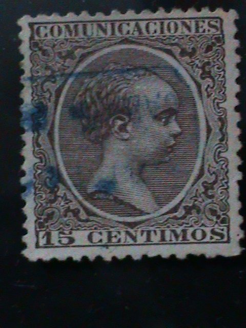 SPAIN- 1889 SC#261 KING ALFONSO XIII-USED 135 YEARS OLD WE SHIP TO WORLDWIDE