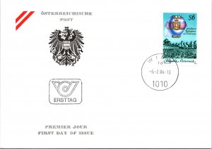 Austria, Worldwide First Day Cover, Balloons