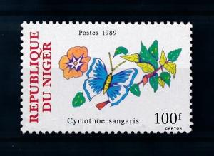 [70582] Niger 1989 Flora Flowers Butterfly From Set MNH