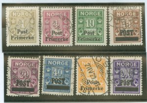 Norway #136-141/143-144 Used Single