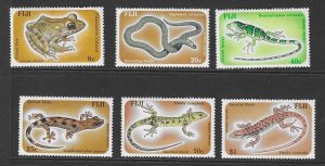 FIJI SG741/46 1986 REPTILES AMD AMPHIBIANS MNH