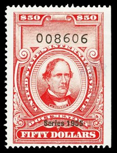 Scott R689 $50.00 1955 Dated Red Documentary Revenue Used F-VF Cat $30