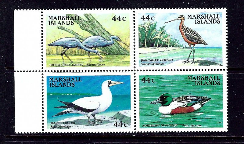 Marshall Is 167a MNH 1988 Birds block of 4