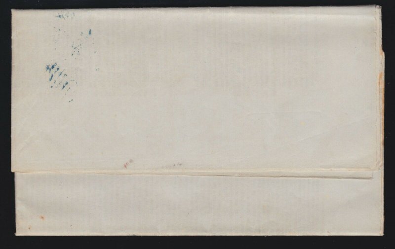 US 1856 7 1c Franklin Type II Cover W/R&W Isaac Merch Baltimore Annual Statement