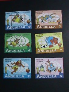 ​DISNEY-ANGUILLA STAMP-1982- DISNEY CARTOON-WORLD CUP SOCCER SPAIN'82 SET VF