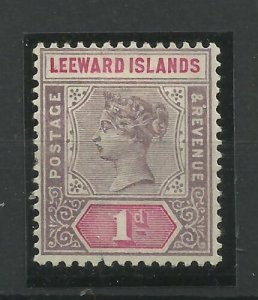 Leeward Is 1890 Sg 2, 1d Dull Mauve & Rose (Crown CA) perf 14, M/Mint {C/W 348} 