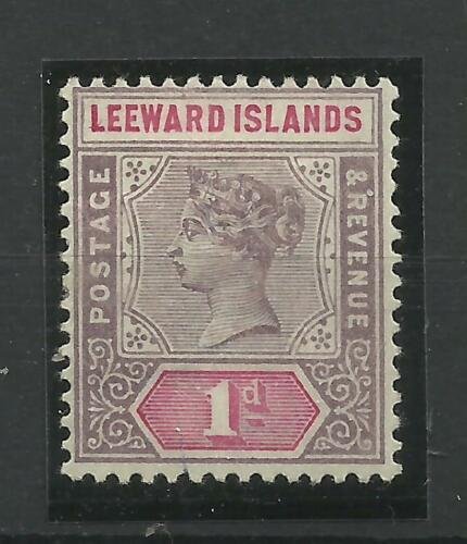 Leeward Is 1890 Sg 2, 1d Dull Mauve & Rose (Crown CA) perf 14, M/Mint {C/W 348} 