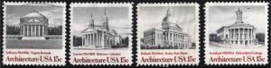 SC#1779-82 15¢ American Architecture Singles (1979) Used