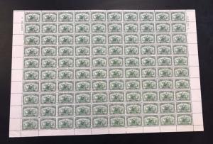 Canada #194 Very Fine Never Hinged Plate #2 Full Sheet Of 100