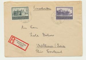 POLAND GERMAN OCC 1943 REG COVER, TERESPOL TO THUR, 2 & 4z RATED(SEE BELOW)