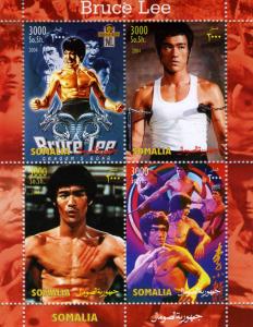 Somalia 2004 BRUCE LEE Martial Artist Sheet Perforated Mint (NH)