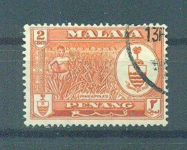 Malaya - Penang sc# 57 used cat value $1.75