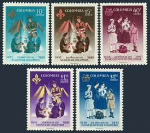 Colombia 746,C435-C438,MNH.Michel 1024-1028. Colombian Boy Scouts,30th Ann.1962.