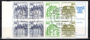 Germany Bund Scott # 1231c, used, with counting bar,stamp booklet Michel # MH24a