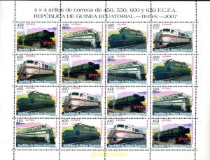 281069 MNH GUINEA ECUATORIAL 2007 LOCOMOTORAS