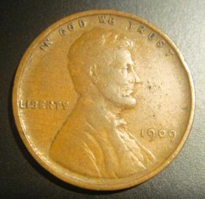 Lincoln Cent - 1909 Fine