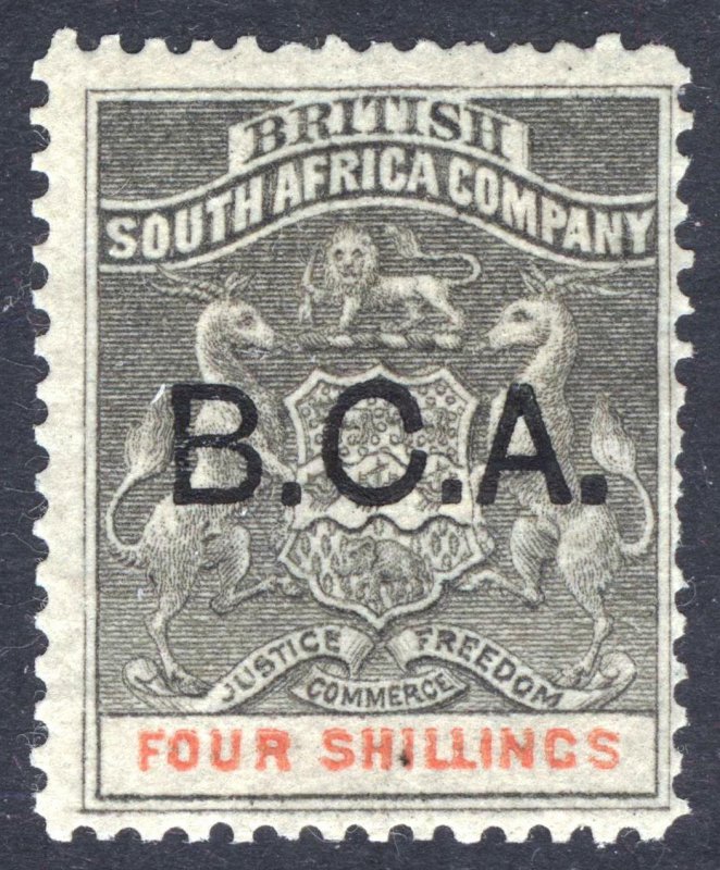 Nyasaland BCA 1891 4s Grey Black & Verm. Arms SG 11 Sc 11 LMM/MLH Cat £85($106)