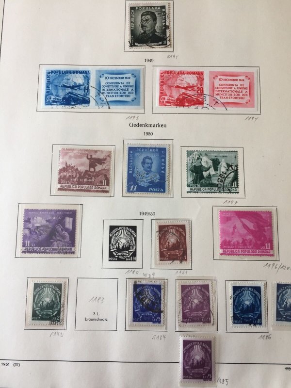 ROMANIA 1949/51 on pages MH & Used (Apx 130+ stamps /APR482 