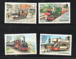 Isle of Man Sc 448-59 1991-1992 trains stamp set mint NH