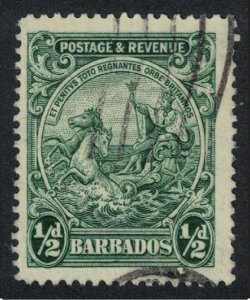 Barbados Inscr 'POSTAGE & REVENUE' ½d T1 1925 Canc SG#230