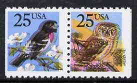 Booklet - United States 1988 Birds (25c Grosbeak & 25...