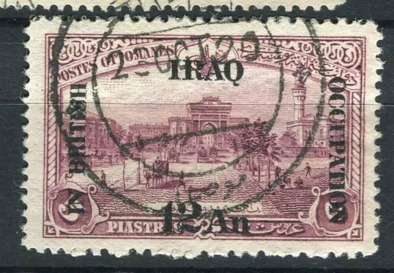 IRAQ; 1918 BRITISH OCCUPATION issue fine used 12a. value + good POSTMARK